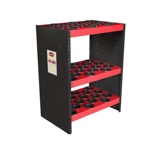 Huot Tool Holder, 0 Drawer, Red, Steel, 27-1/2 in W x 18-1/2 in D x 36 in H - 13880