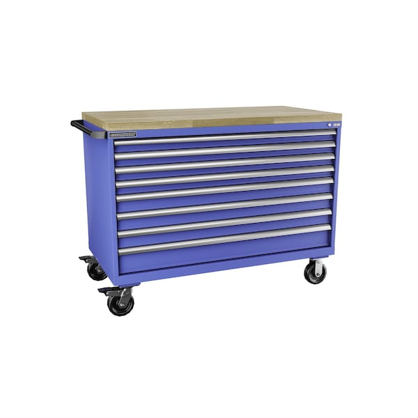 Champion Tool Storage Tool Cabinet, 8 Drawer, Blue, Steel, 56-1/2 in W x 28-1/2 in D x 43-1/4 in H, D15000801ILMB8BBT-BB - D15000801ILMB8BBT-BB