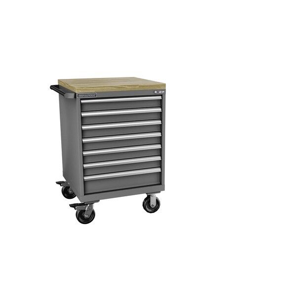 Champion Tool Storage Tool Cabinet, 7 Drawer, Dark Gray, 28-1/4 in W x 28-1/2 in D x 43-1/4 in H, S15000701ILMB8BBT-DG - S15000701ILMB8BBT-DG