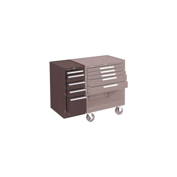 Kennedy Kennedy K1800 Series 13-5/8inW X 18inD X 29inH 5 Drawer Brown Hang-On Side Cabinet - 185XB