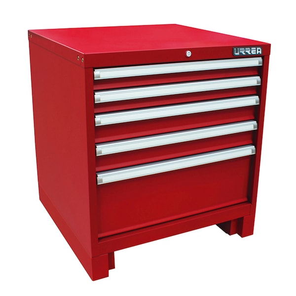 Urrea X-Series Tool Cabinet, 5 Drawer, Red, Steel, 28 in W x 27 in D x 28 in H - X28F5
