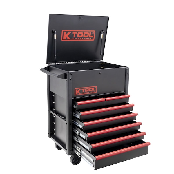 K-Tool International Service Cart, 7 Drawer, Black - KTI75122