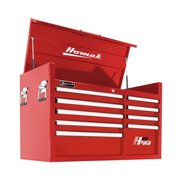 Homak 41in H2Pro Series 9 Drawer Top Chest - Red - RD02041091
