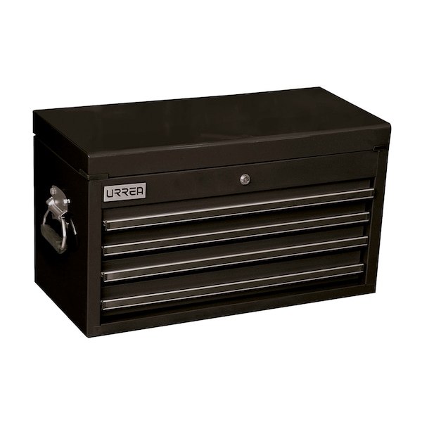 Urrea Top Chest/Cabinet, 4 Drawer, Black, Steel, 27 in W x 15 in D x 12 in H - X27S4N