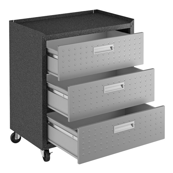 Manhattan Comfort Fortress 5.0 Mobile Garage Cabinet, Gray, Steel - 18GMC