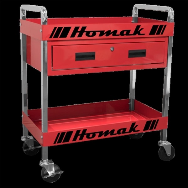 Totalturf 30 in. 1-Drawer Service Cart - Red - TO3518374