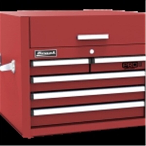 Totalturf 27 in. Pro 2 5-Drawer Top Chest, Red - TO2978166