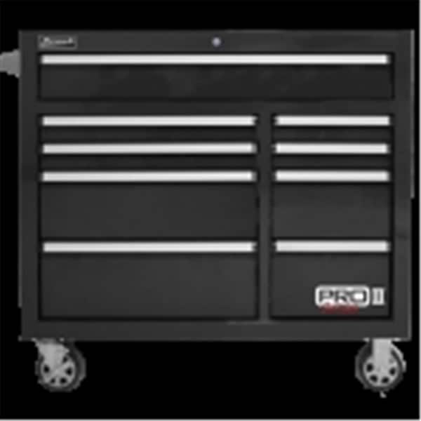 Totalturf 41 in. Pro 2 9-Drawer Roller Cabinet, Black - TO3521684