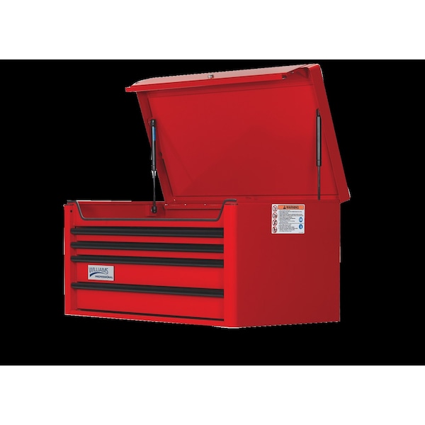 Williams Rolling Cabinet, 4 Drawer, Blue, Steel, 40 in W x 20 in D x 19-1/2 in H - W40TC4BL