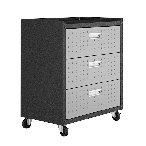 Manhattan Comfort Fortress 6.0 Mobile Garage Cabinet, Gray, Steel - 19GMC