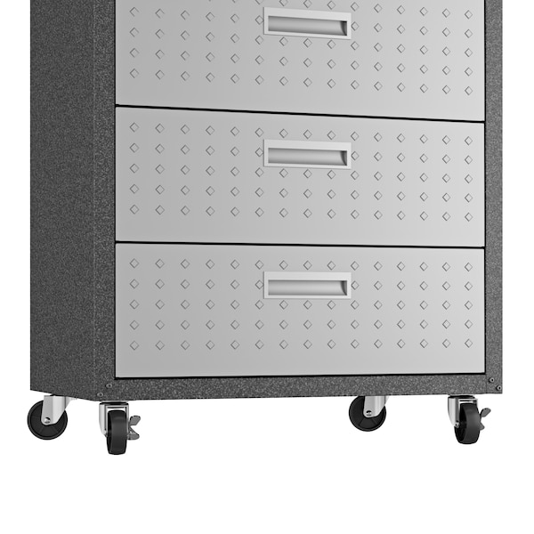 Manhattan Comfort Fortress 6.0 Mobile Garage Cabinet, Gray, Steel - 19GMC