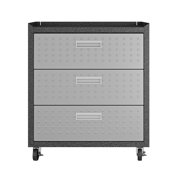 Manhattan Comfort Fortress 6.0 Mobile Garage Cabinet, Gray, Steel - 19GMC