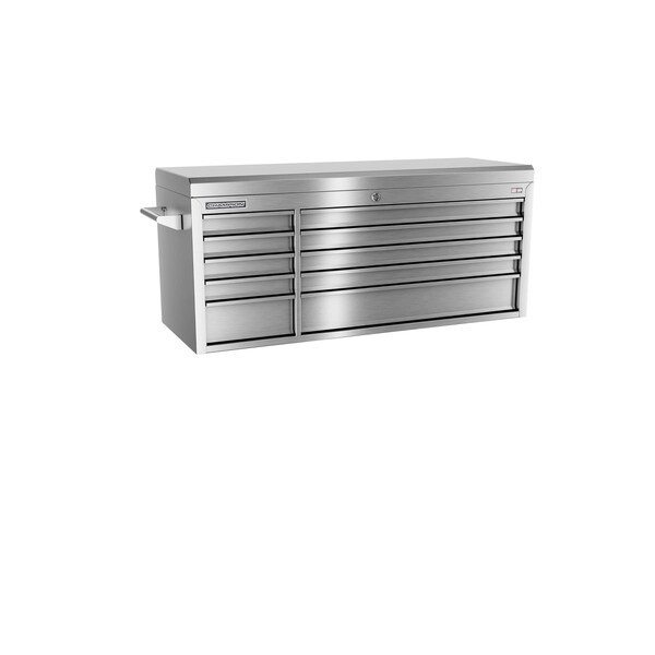 Champion Tool Storage FMPro Plus SST Top Chest, 10 Drawer, Silver, Stainless Steel, 54 in W x 20 in D - FMPS5410TC