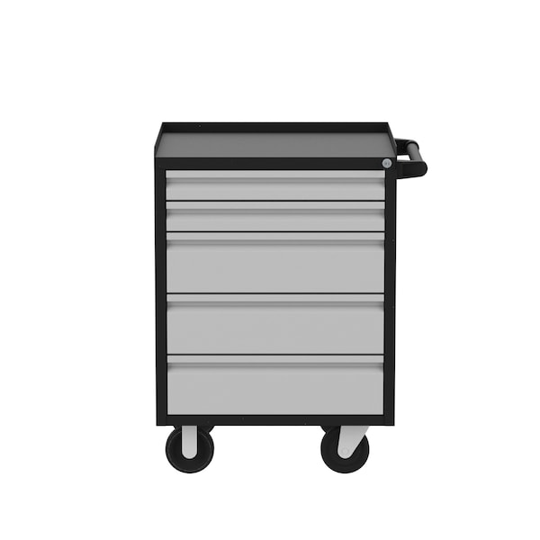 Valley Craft Garage Mobile Cabinet, 5 Drawer, Black, 24 in W - F89609BS