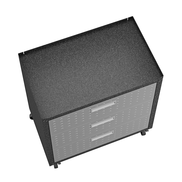 Manhattan Comfort Fortress 3.0 Mobile Garage Cabinet, Gray, Steel - 16GMC