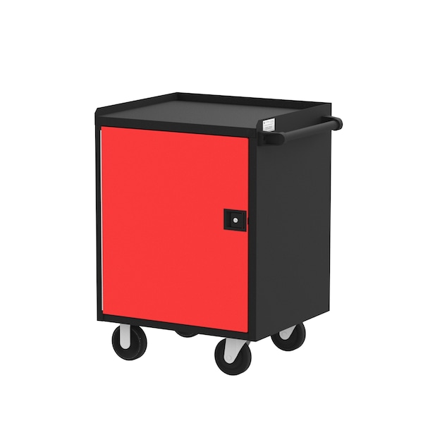 Valley Craft Garage Mobile Cabinet, Black/Red, 24 in W - F89611RB