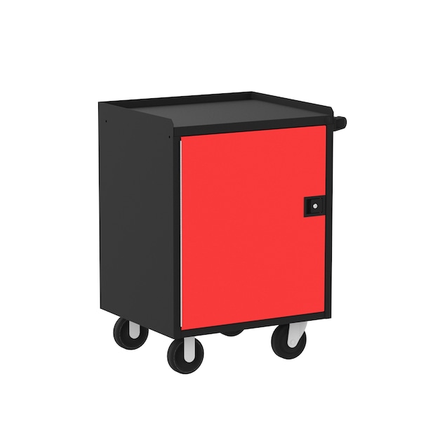 Valley Craft Garage Mobile Cabinet, Black/Red, 24 in W - F89611RB