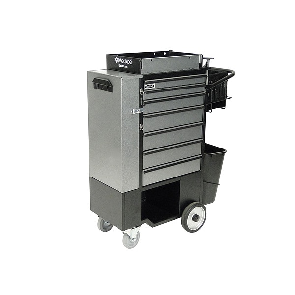 Flexcart Medxcel FlexCart Electrician Cart, Black - FC-100MDXL-EL-NT