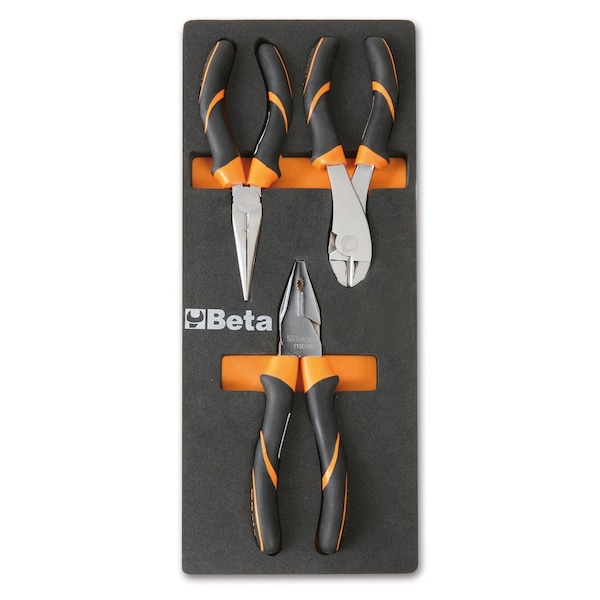 Beta Rolling Tool Cabinet, Orange, 7 Drawers with 6 Foam Tray Tool Sets and 195 Tools and Accessories - RSC51KIT