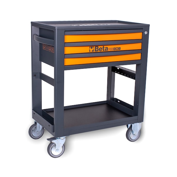 Beta Rolling Tool Cabinet, Orange, 7 Drawers with 6 Foam Tray Tool Sets and 195 Tools and Accessories - RSC51KIT