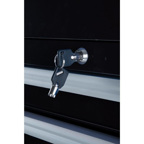 Westward WESTWARD Rolling Tool Cabinet, 6-Drawers, Gloss Black, 42" W x 19" D x 40" H - 32H853