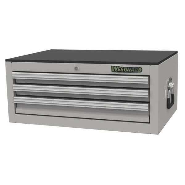 Westward WESTWARD Intermediate Chest, 3-Drawers, Stainless Steel Silver, 26" W x 17.5" D x 10.5" H - 53RH48