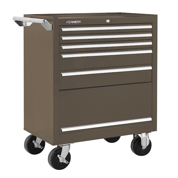 Kennedy K2000 Series Rolling Tool Cabinet, 5 Drawer, Brown, Steel, 29 in W x 20 in D x 35 in H - 295XB