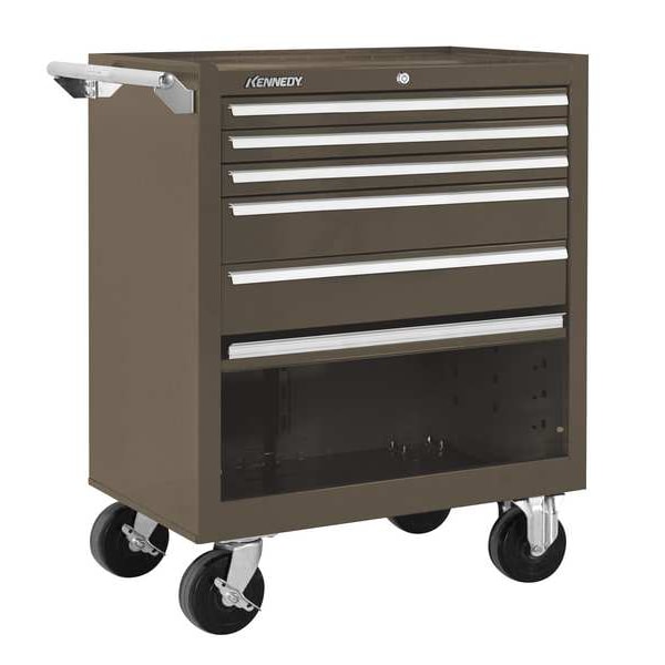 Kennedy K1800 Series Rolling Tool Cabinet, 5 Drawer, Brown, Steel, 27 in W x 18 in D x 35 in H - 275XB