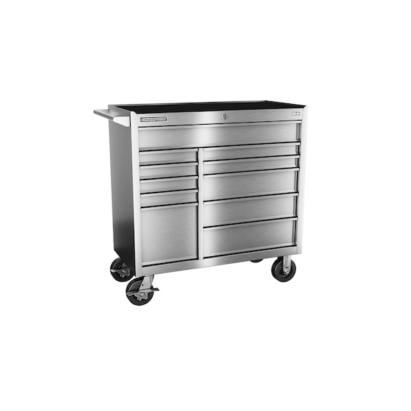 Champion Tool Storage FMPro SST Tool Cabinet With Casters, 11 Drawer, Silver, Stainless Steel, 41 in W x 20 in D - FMPS4111RC