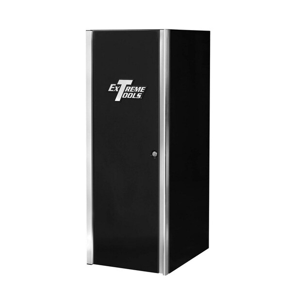 Extreme Tools Side Cabinet, 4 Drawer, Black/Chrome, 24 in W x 30 in D - EX2404SCBK