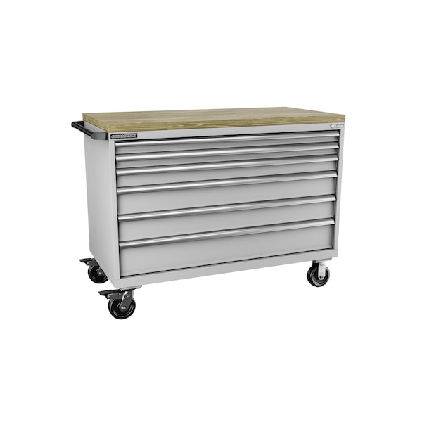 Champion Tool Storage Tool Cabinet, 6 Drawer, Light Gray, 56-1/2 in W x 28-1/2 in D x 43-1/4 in H, D15000601ILMB8BBT-LG - D15000601ILMB8BBT-LG