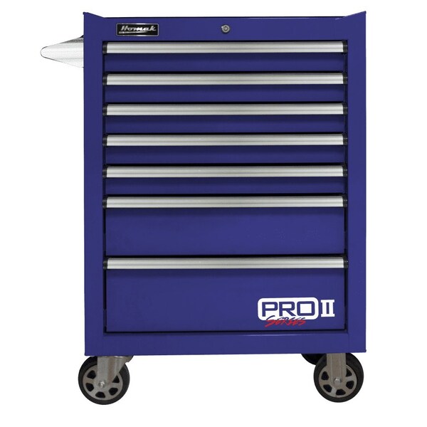 Homak 27in Pro 2 7-Drawer Roller Cabinet - Blue - BL04027702