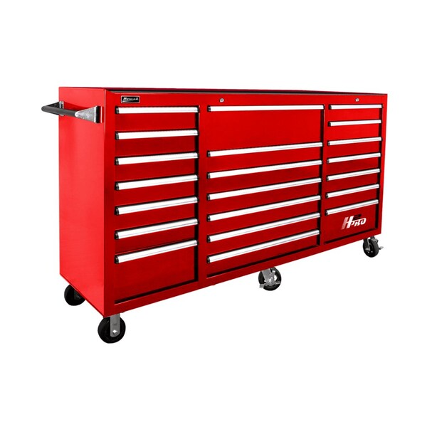 Homak 72in H2Pro Series 21 Drawer Rolling Cabinet - Red - RD04021720