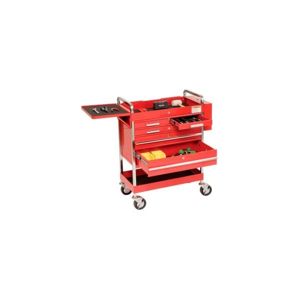 Sunex Sunex Tools 8045 27" Professional 5 Drawer Red Tool Cart w/ Locking Top - 8045