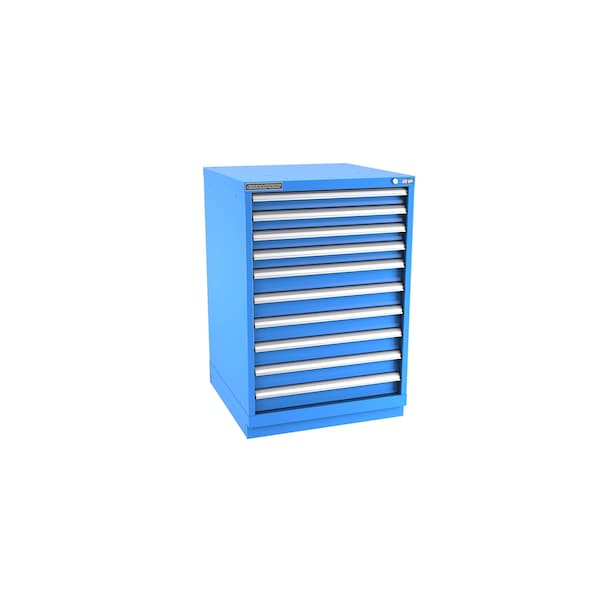 Champion Tool Storage Modular Drawer Cabinet, 10 Drawer, Blue, Steel, 28 in W x 28-1/2 in D x 41-3/4 in H - S18001001ILCFTB-BB