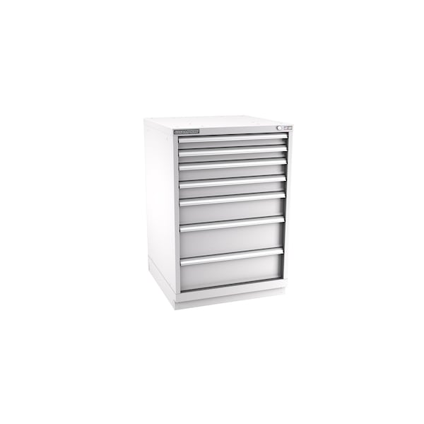 Champion Tool Storage Modular Drawer Cabinet, 7 Drawer, Light Gray, Steel, 28 in W x 28-1/2 in D x 41-3/4 in H - S18000701ILCFTB-LG