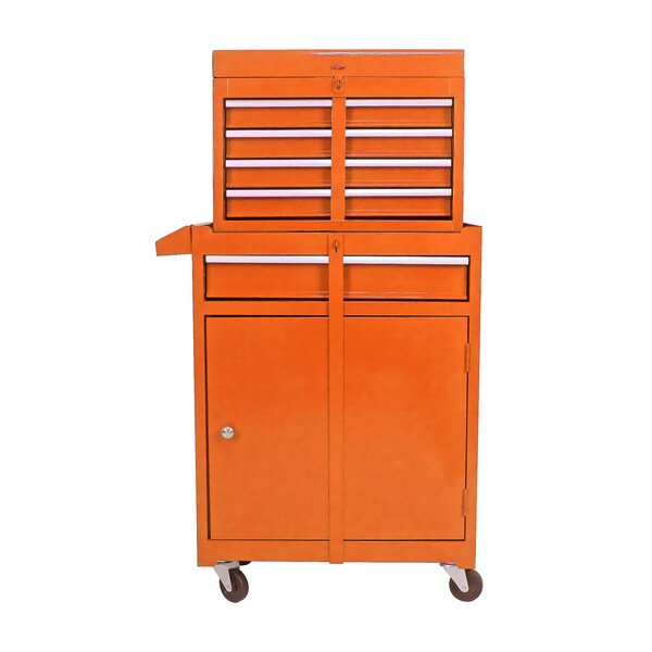 Edendirect Tool Chest, 5 Drawer, Orange, Metal, 22.95 in W x 47.25 in H - ED-W110265912