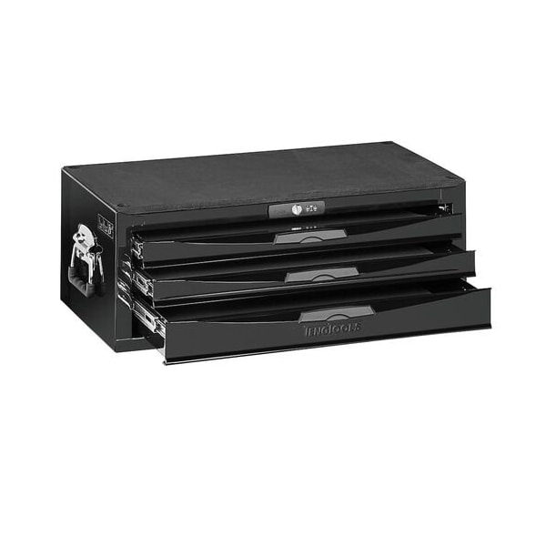 Teng Tools Middle Box, 3 Drawer, Black, Steel, 26 in W - TC803NBK