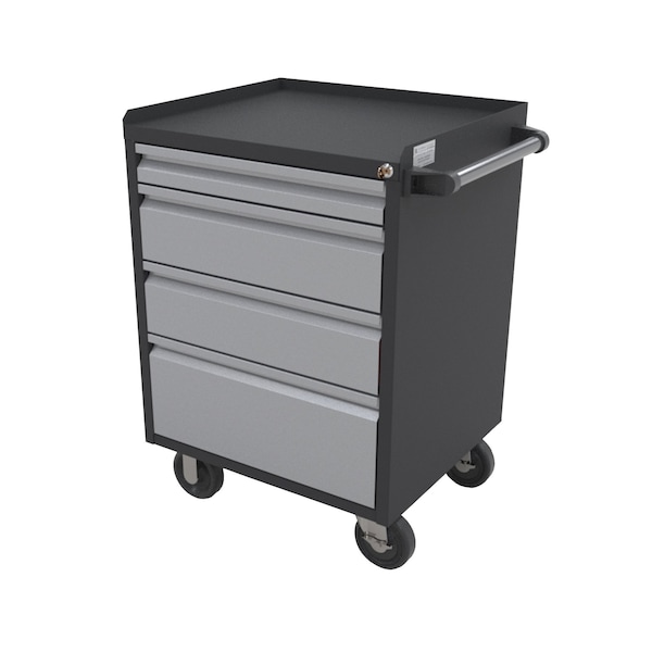 Valley Craft Garage Mobile Cabinet, Black/Silver, 24 in W - F89611BS