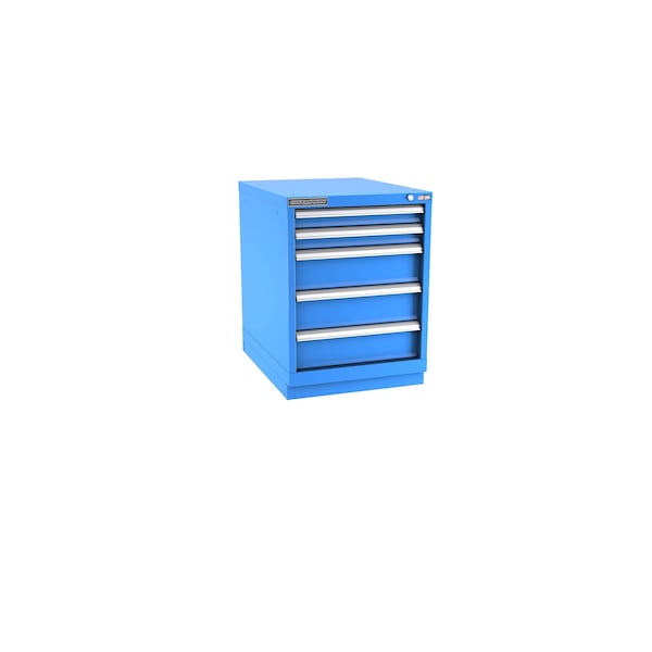Champion Tool Storage Modular Drawer Cabinet, 5 Drawer, Blue, Steel, 22 in W x 28-1/2 in D x 30 in H - N12000501ILCFTB-BB