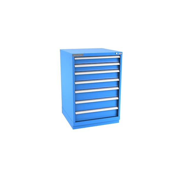 Champion Tool Storage Modular Drawer Cabinet, 7 Drawer, Blue, Steel, 28 in W x 28-1/2 in D x 41-3/4 in H - S18000702ILCFTB-BB