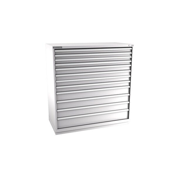 Champion Tool Storage Modular Drawer Cabinet, 12 Drawer, Light Gray, Steel, 56-1/2 in W x 28-1/2 in D x 59-1/2 in H - D27001201ILCFTB-LG