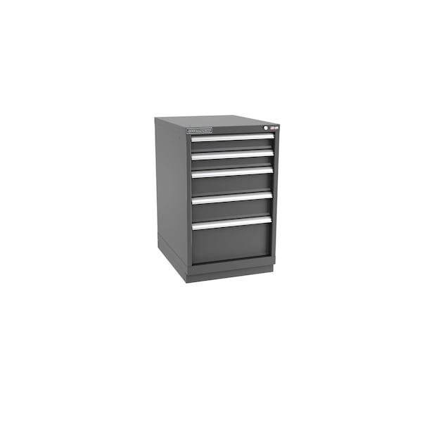 Champion Tool Storage Modular Drawer Cabinet, 5 Drawer, Dark Gray, Steel, 22 in W x 28-1/2 in D x 36 in H - N15000501ILCFTB-DG