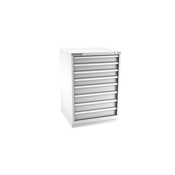 Champion Tool Storage Modular Drawer Cabinet, 8 Drawer, Light Gray, Steel, 28 in W x 28-1/2 in D x 41-3/4 in H - S18000802CILFTB-LG