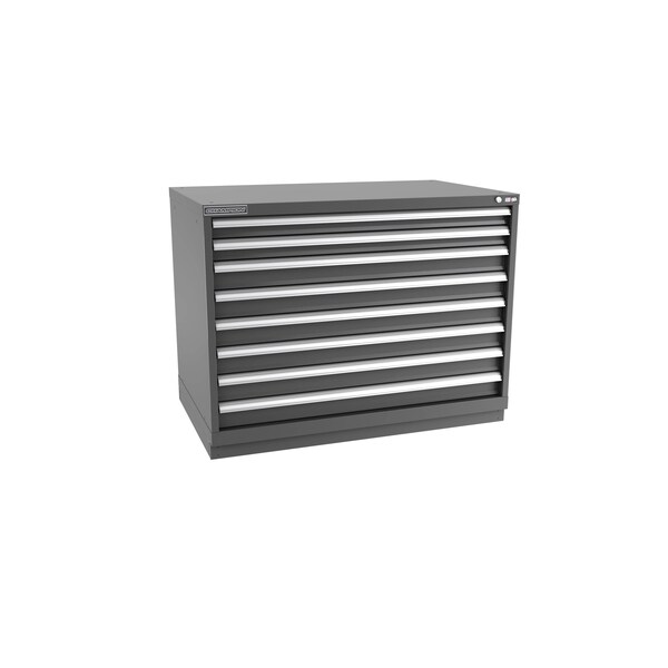 Champion Tool Storage Modular Drawer Cabinet, 8 Drawer, Dark Gray, Steel, 47 in W x 28-1/2 in D x 36 in H - E15000801ILCFTB-DG