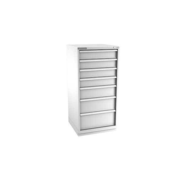 Champion Tool Storage Modular Tool Cabinet, 7 Drawer, Light Gray, Steel, 28 in W x 28-1/2 in D x 59-1/2 in H - S27000701ILCFTB-LG