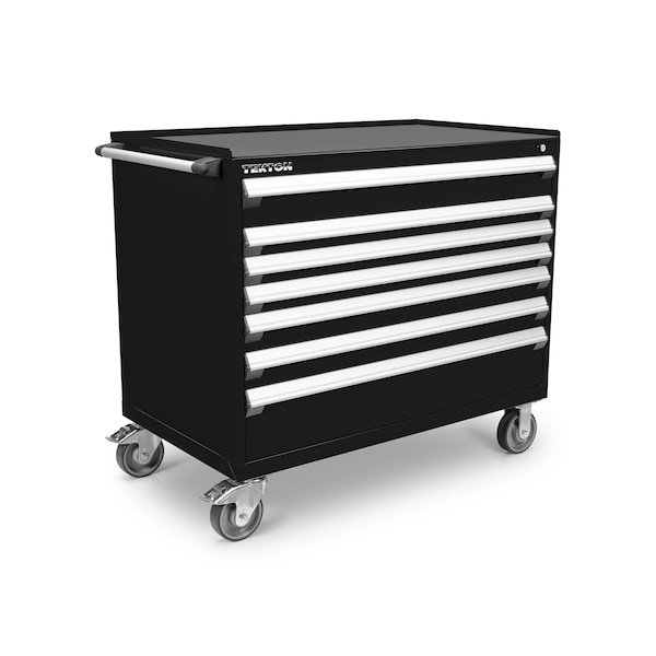 Tekton Rolling Tool Cabinet, 7 Drawer, Black, Steel, 48 in W x 27 in D x 41-1/2 in H - OCL43100STM