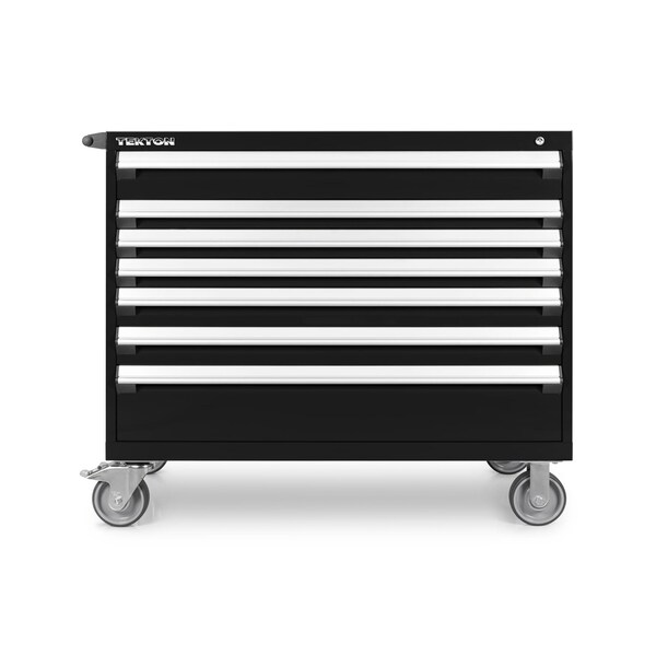 Tekton Rolling Tool Cabinet, 7 Drawer, Black, Steel, 48 in W x 27 in D x 41-1/2 in H - OCL43100STM
