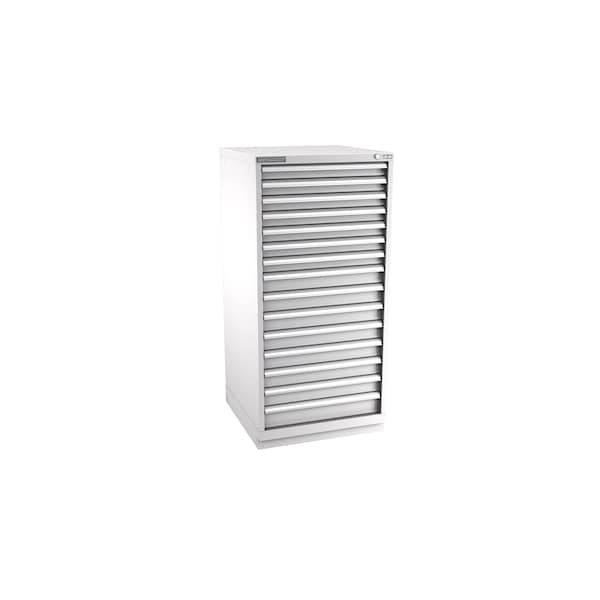 Champion Tool Storage Modular Drawer Cabinet, 15 Drawer, Light Gray, Steel, 28 in W x 28-1/2 in D x 59-1/2 in H - S27001501ILCFTB-LG