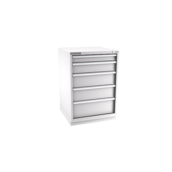 Champion Tool Storage Modular Tool Cabinet, 5 Drawer, Light Gray, Steel, 28 in W x 28-1/2 in D x 41-3/4 in H - S18000501ILCFTB-LG